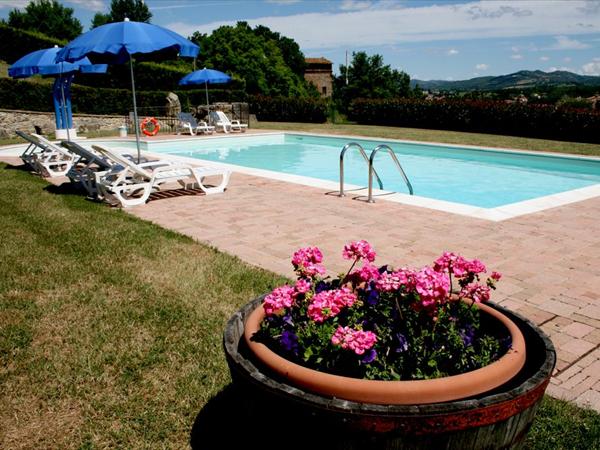 The swimming pool from the entrance 